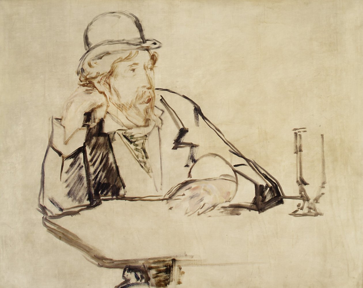 George Moore bir kafede by Édouard Manet