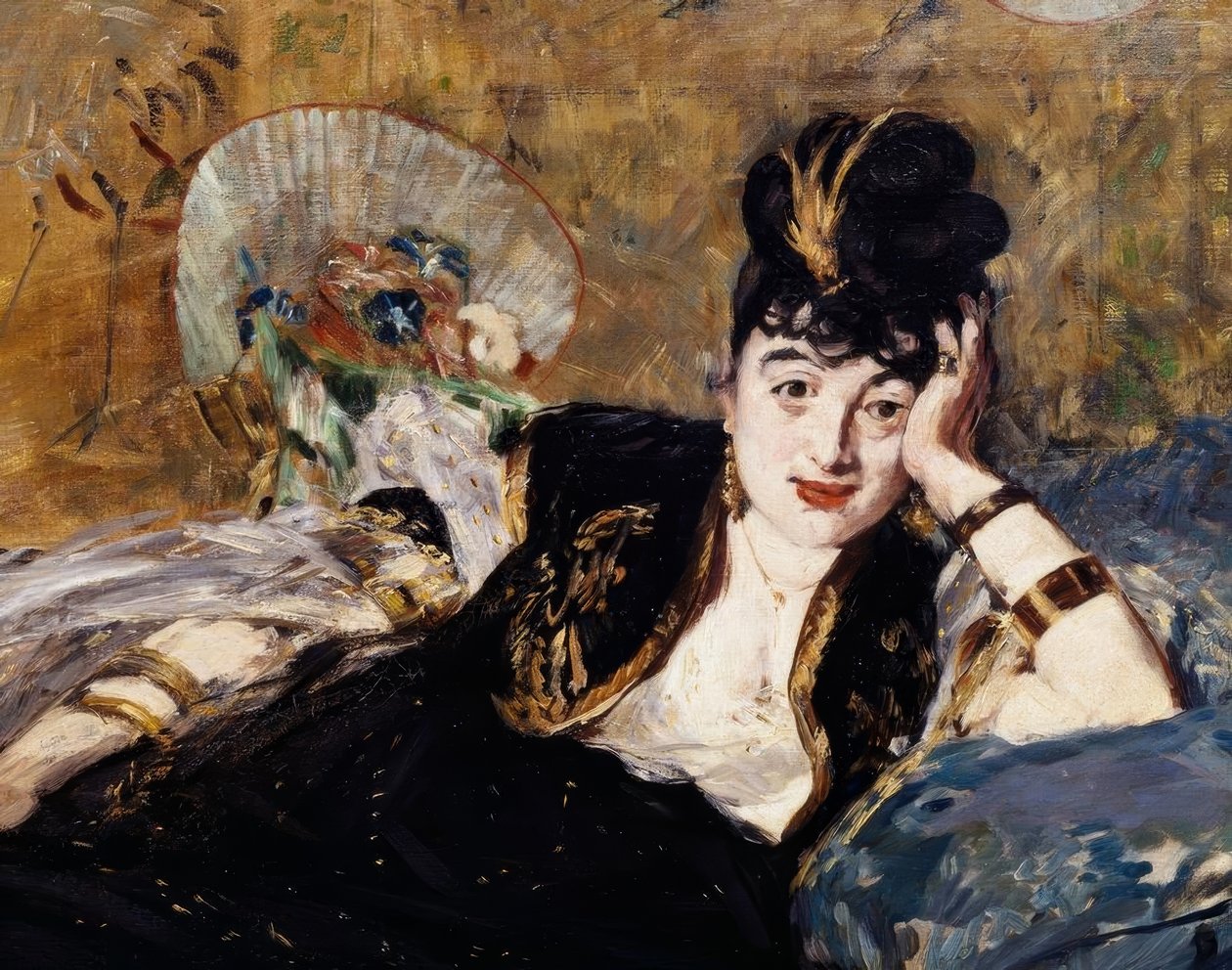 Hayranları olan bayan by Édouard Manet