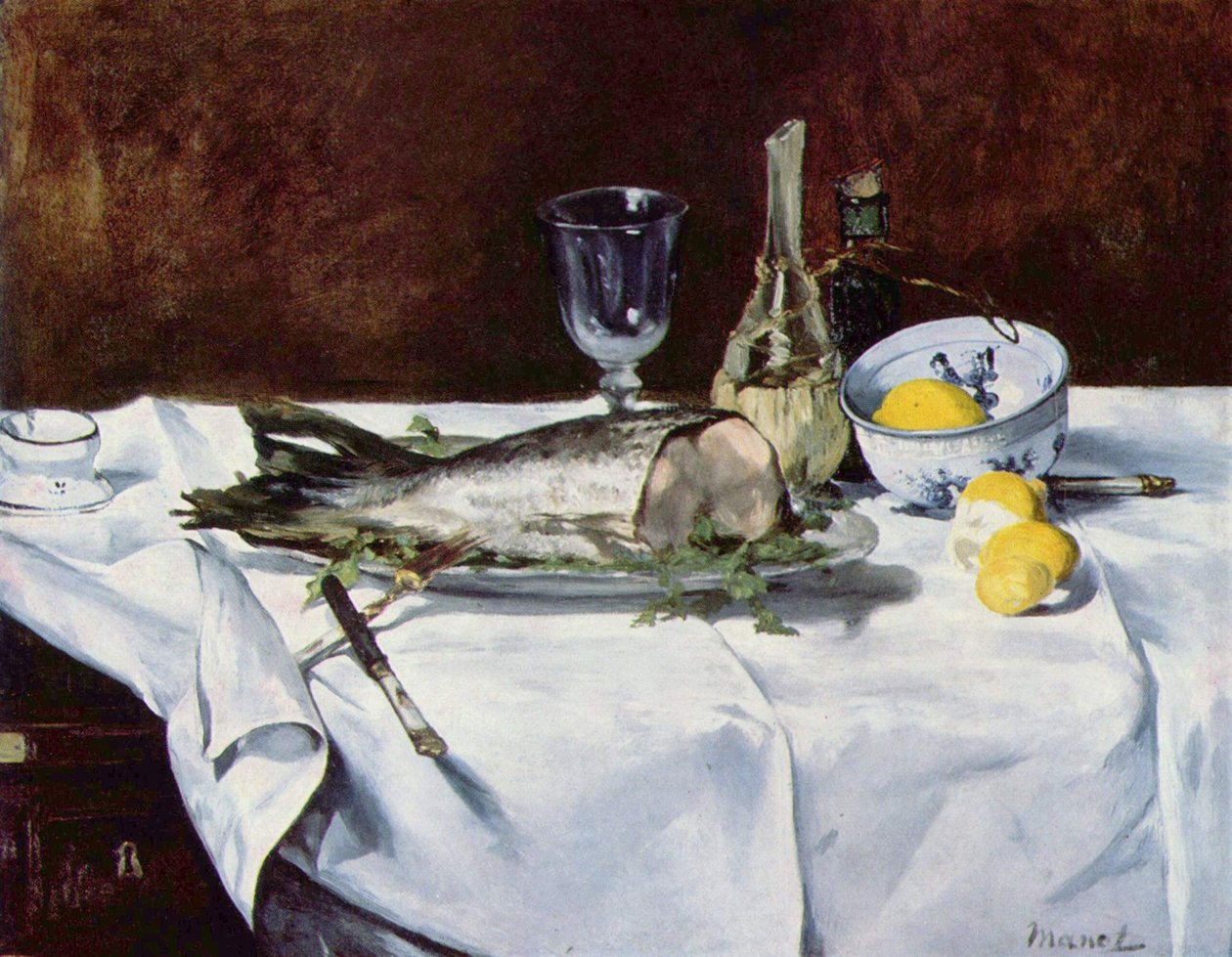 Somon ile natürmort by Édouard Manet