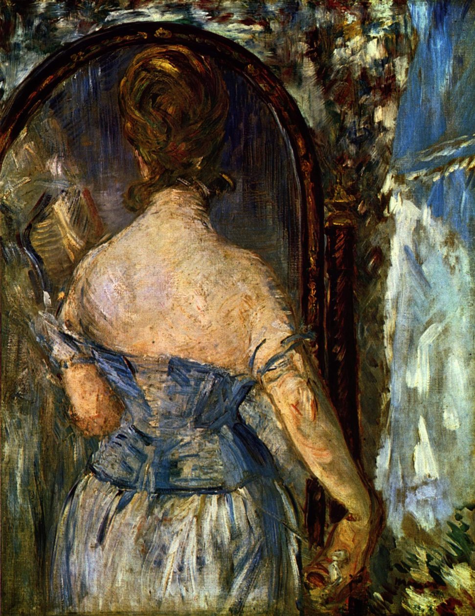 Ayna karşısında by Édouard Manet