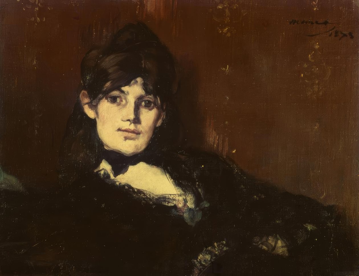 Berthe Morisot uzatıldı by Édouard Manet