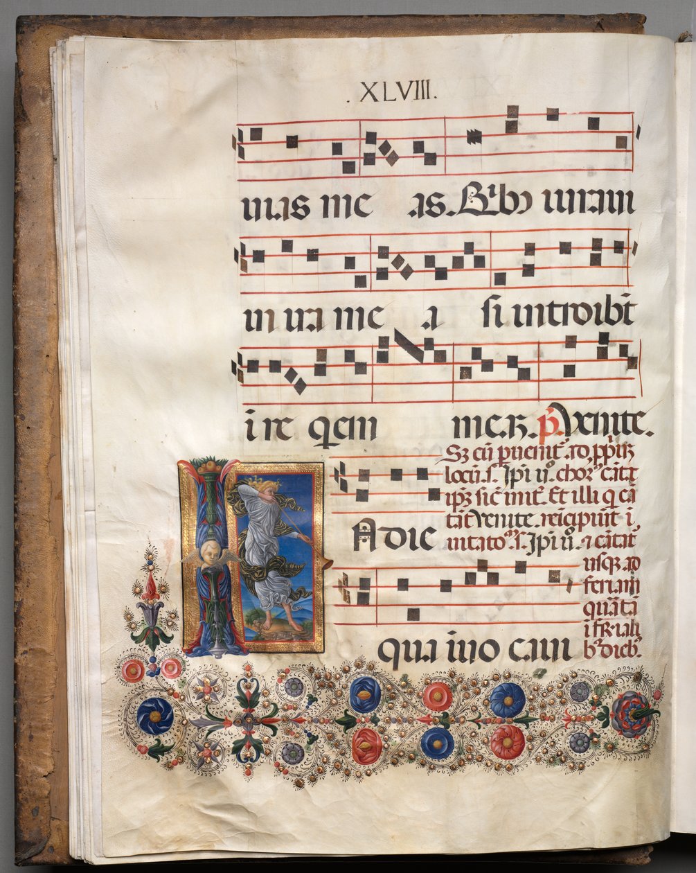 Antiphonary: Başlangıç, melek by follower of Girolamo da Cremona