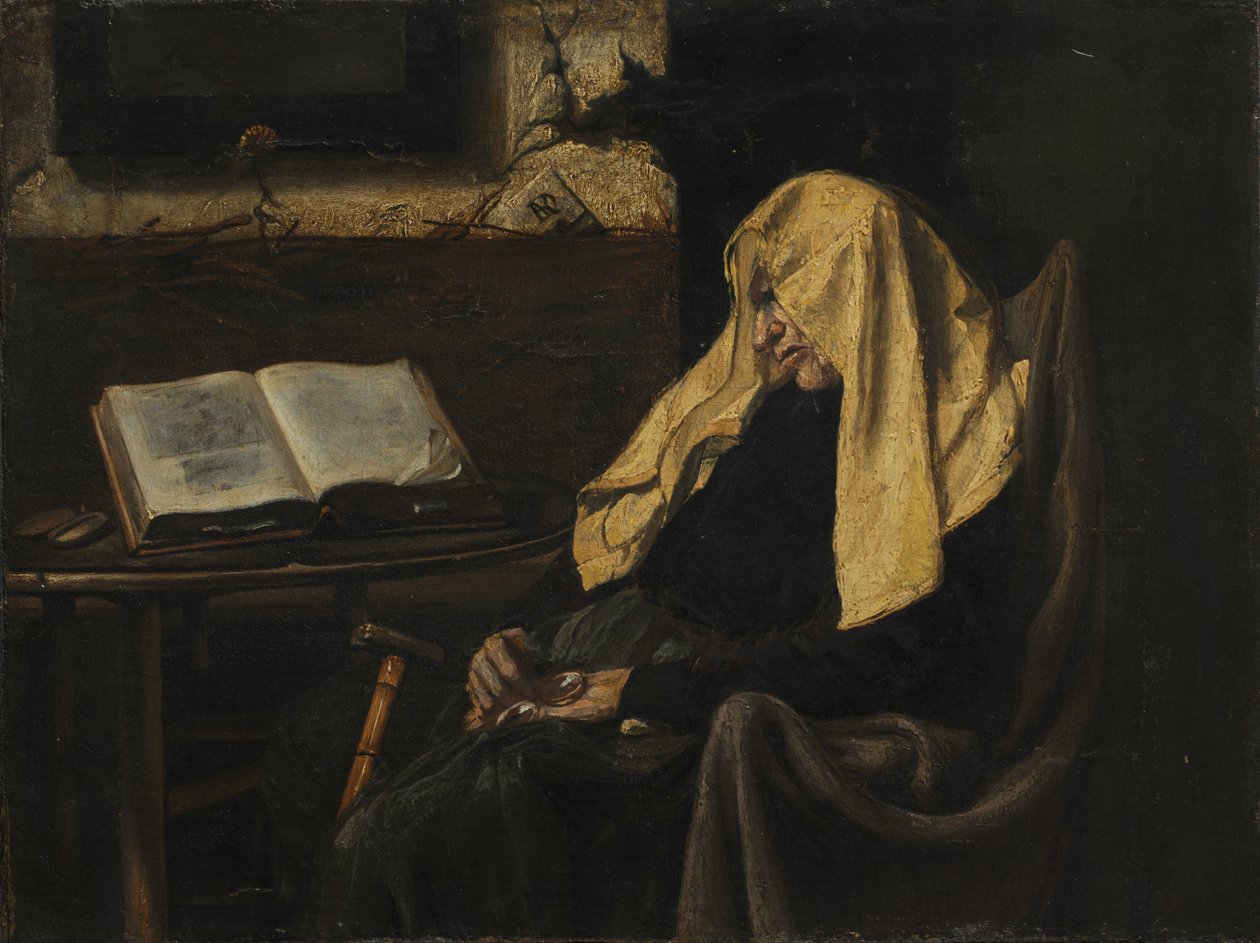 Yaşlı Kadın Uykuda by possibly France, mid 19th Century
