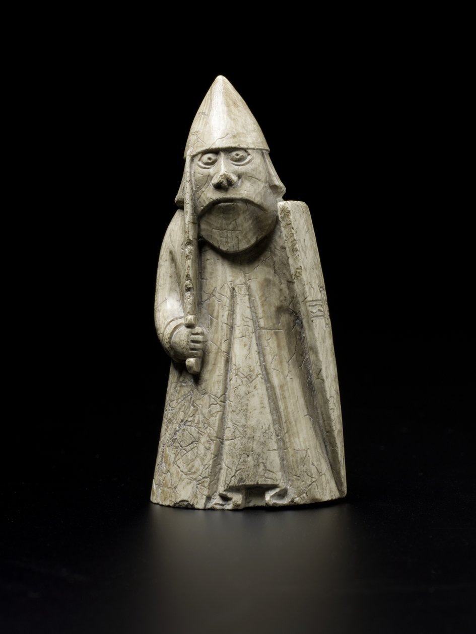 Lewis Satranç Taşı - Bekçi (mors fildişi) by school Scandinavian