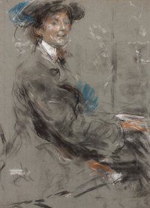 Dame Ethel Smyth (gri kağıt üzerine pastel)