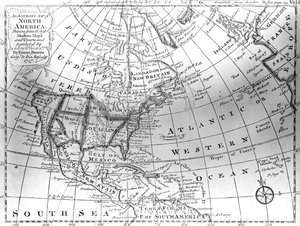Kuzey Amerika Haritası, 1747