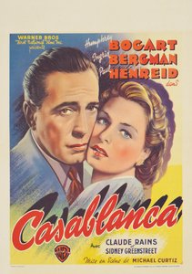 "Casablanca" filminin reklamını yapan Belçikalı bir afiş