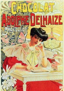 Afiş reklamı Adolphe Delhaize Çikolata, c.1900