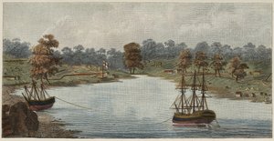 Sidney Koyu, 1788 (el boyaması bakır gravür)