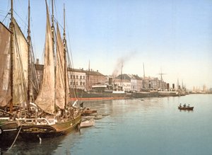 Havnegade, Kopenhag, pub manzarası. 1900