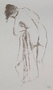 Havlulu Çıplak Kadın, Ayakta, 1891-92.