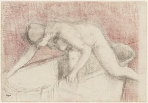 Banyo (tebeşir ve pastel çizim)