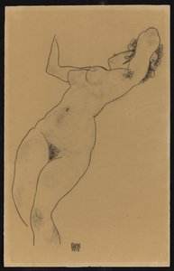Çıplak uzanmış, 1918