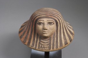 Kanopik kavanoz kapağı, New Kingdom (pişmiş toprak)