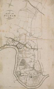 Fulham haritası, Londra, 1813
