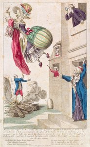 Moda ve balonla dalga geçen çizgi film, c.1783-4