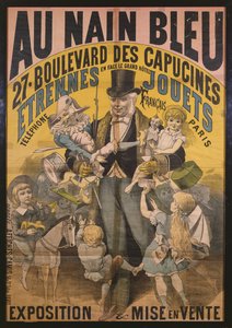 Afiş reklamı Au Nain Bleu, 1890 dolayları