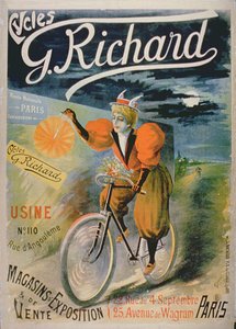 Poster reklamı G. Richard Cycles, Paris