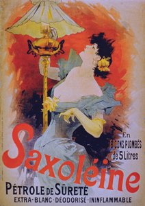Poster reklam Saxoleine Emniyet Lambası Yağı, 1890