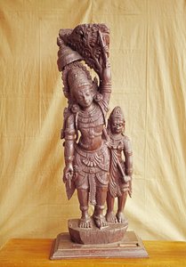Sri Rama ve Hanuman (ahşap)