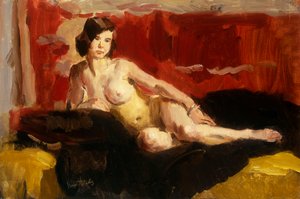 Reclining Nude (tuval üzerine yağlı boya)