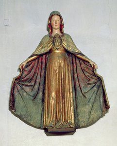 Merhamet Madonna (boyalı ahşap)
