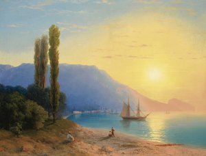 Yalta üzerinde gün batımı