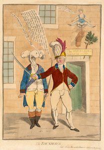 Thunderer, bar. 1782 (el renkli gravür)