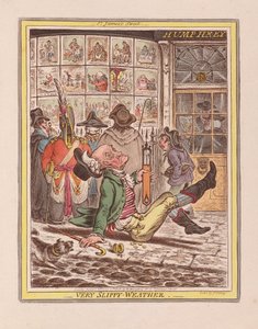 Çok Kaygan-Hava, pub. 1808 (el renkli gravür)