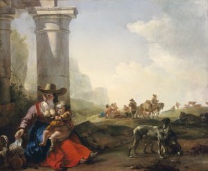 Harabeler Arasında İtalyan Köylüler, c.164950