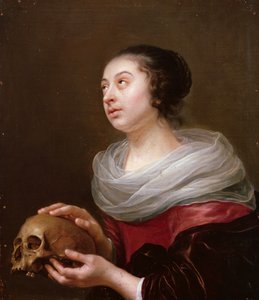 Kafatası tutan genç bir kadın, 1640