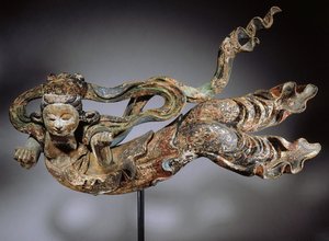 Apsaras, 17-18. yüzyıl (çok renkli ahşap)