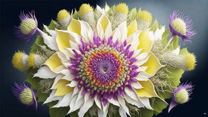 mandala: Çiçek elemanları ile devedikeni_02