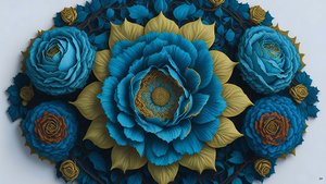 mandala: gül-mavi elementler_02