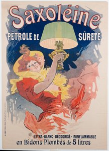 Afiş reklamı "Saxoleine", emniyet lambası yağı, 1901