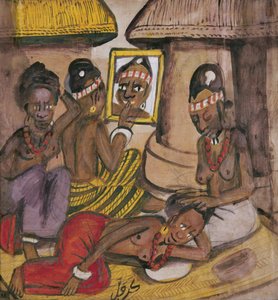 Mali Kadınlar, c.1929 (keten üzerine yağ)