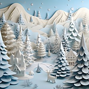 3D Karlı Noel 3