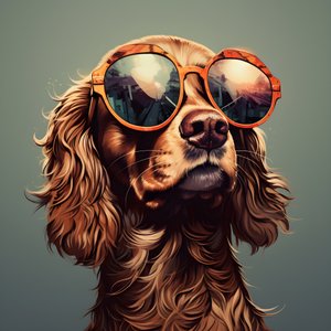 Köpek, çizgi film, güneş gözlüğü 4