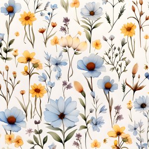aquarell boho çiçek kır çiçekleri 2