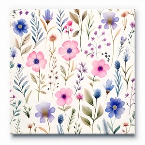 aquarell boho çiçek kır çiçekleri 3