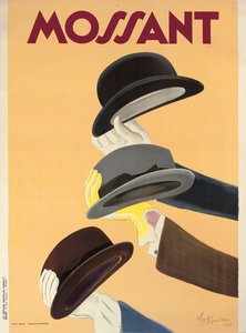 Mossant şapkaları için reklam afişi, 1938
