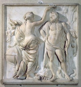 Herkül Glory Tarafından Taçlandı, 1671 (mermer)
