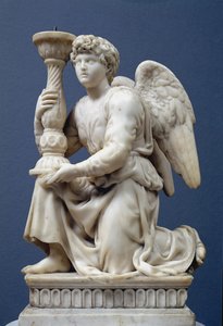 Angel Holding Şamdan, 1495 (mermer)