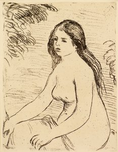 Oturan çıplak kadın [Nude bather]