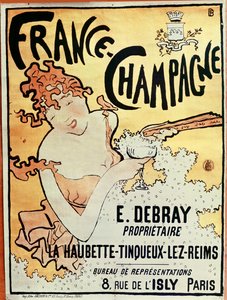 Fransa Şampanyası reklam afişi, 1891