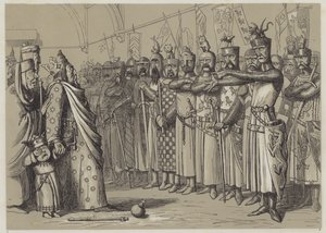 Henry III, Parlamentosunu (aquatint) toplarken