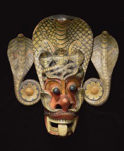Sri Lanka maskesi (boyalı ahşap)