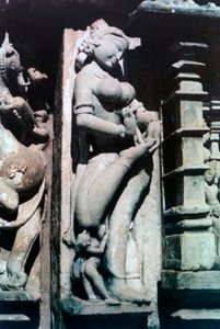 Erotik Heykel, Khajuraho, Hindistan. c950-1050. 20. yüzyıl