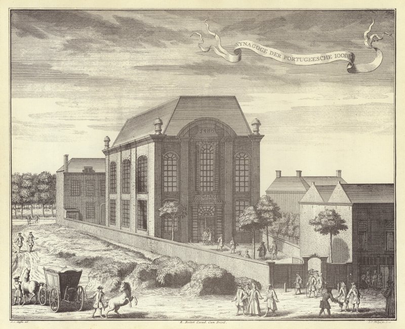 Portekiz Sinagogu, Amsterdam (gravür) by (after) Dutch School