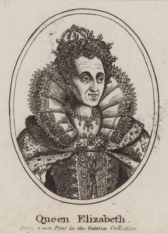 Kraliçe I. Elizabeth (gravür) by (after) English School